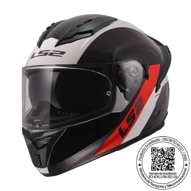CASCO LS2 FF806 FUSION PHINX BLANCO GRIS PERLA