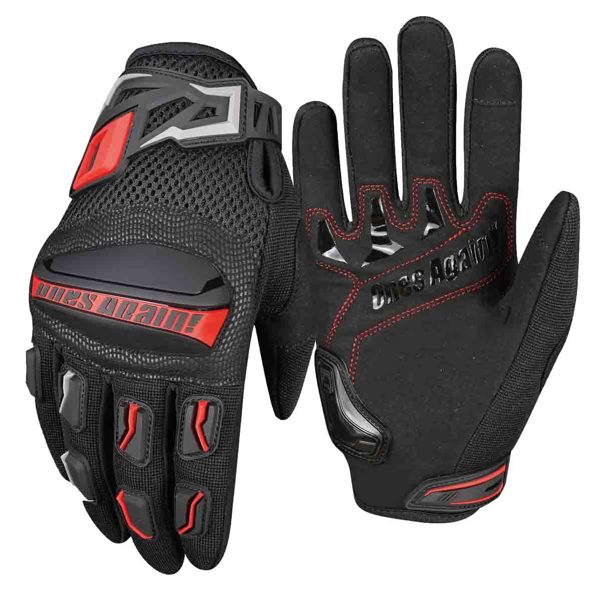 GUANTES ONES AGAIN MG02 NEGRO/ROJO