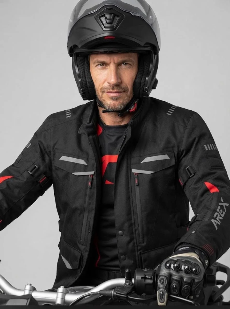 2DA SELECCION CHAQUETA AREX 3 CAPAS EXAMPLE NEGRO/ROJO