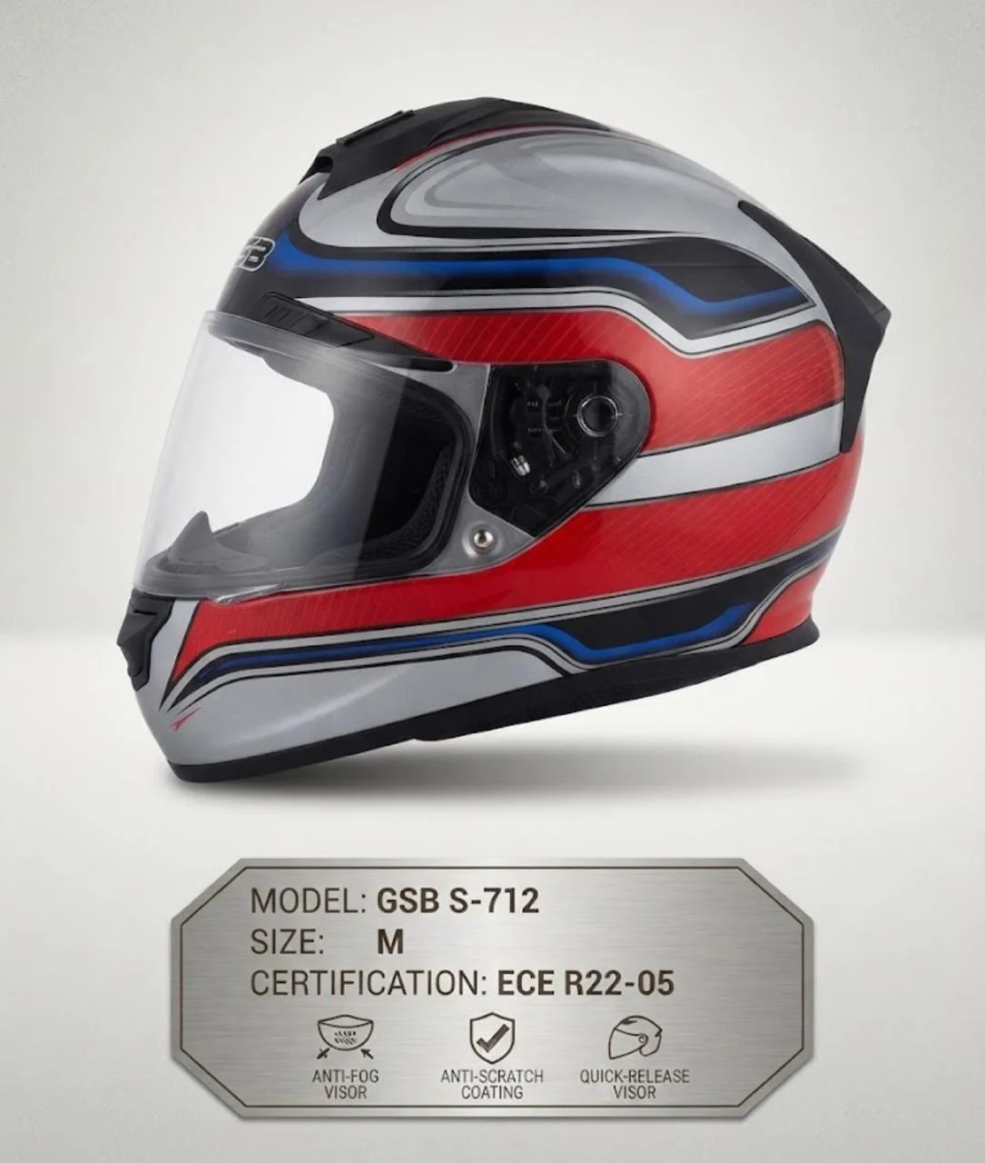 2DA SELECCION SIN CAMBIO CASCO GSB GRAFICA ECE R22-05