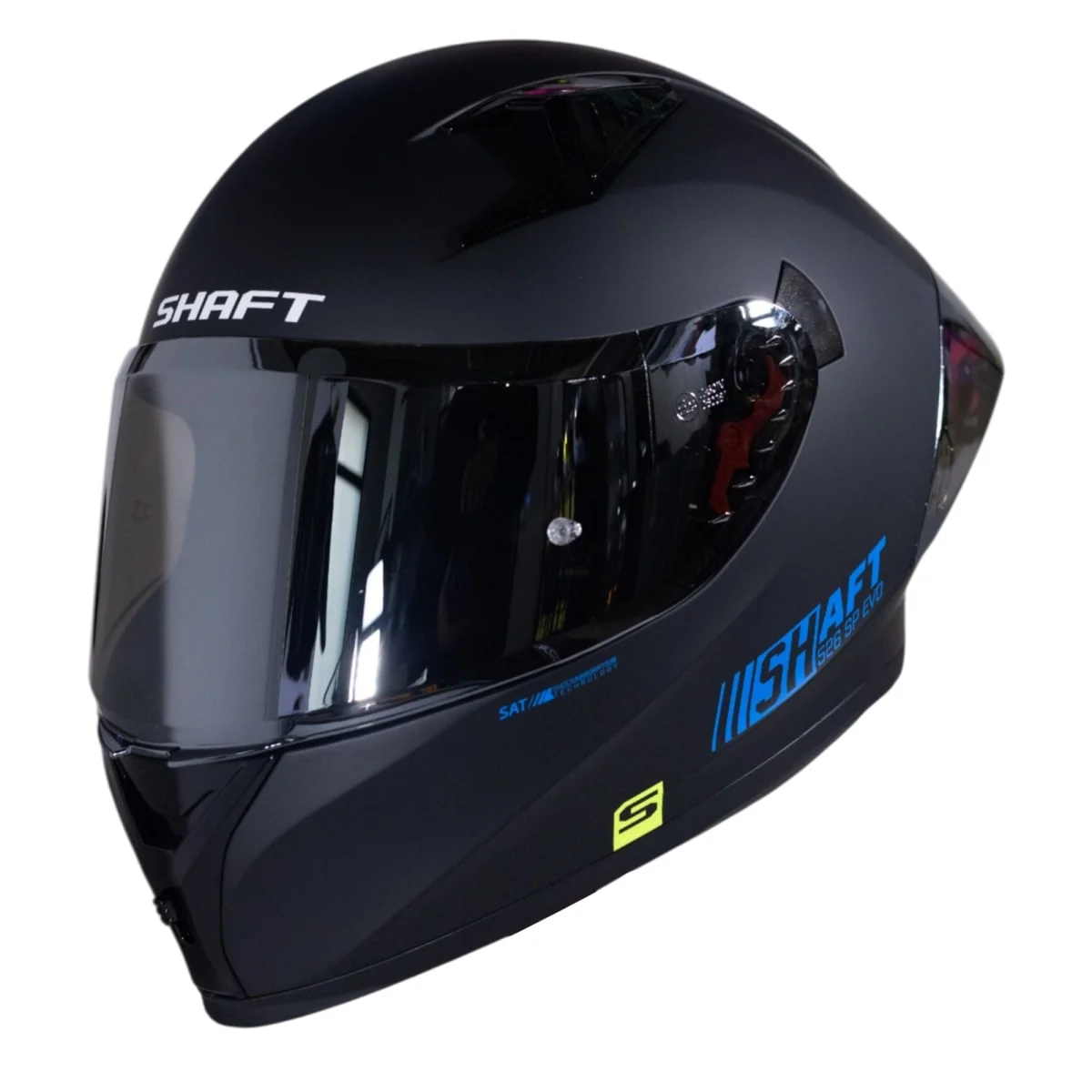 CASCO SHAFT 526SP EVO SOLID NEGRO MATE AZUL SL