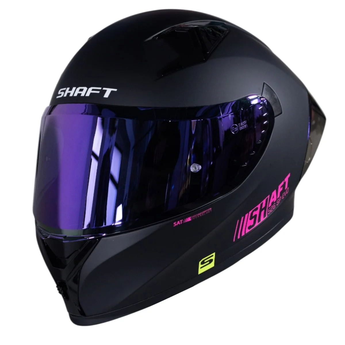 CASCO SHAFT 526SP EVO SOLID NEGRO MATE FUCSIA