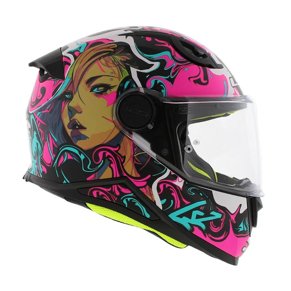 CASCO LS2 FF812 KIDS CYBERG MORADO CELESTE MATE