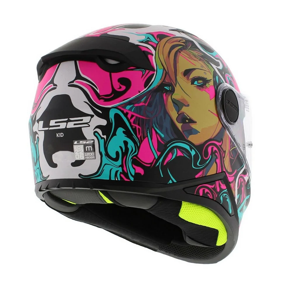CASCO LS2 FF812 KIDS CYBERG MORADO CELESTE MATE