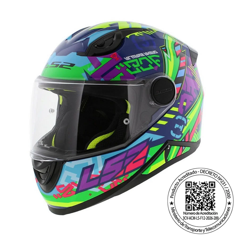 CASCO LS2 FF812 KIDS SVENT AZUL VERDE