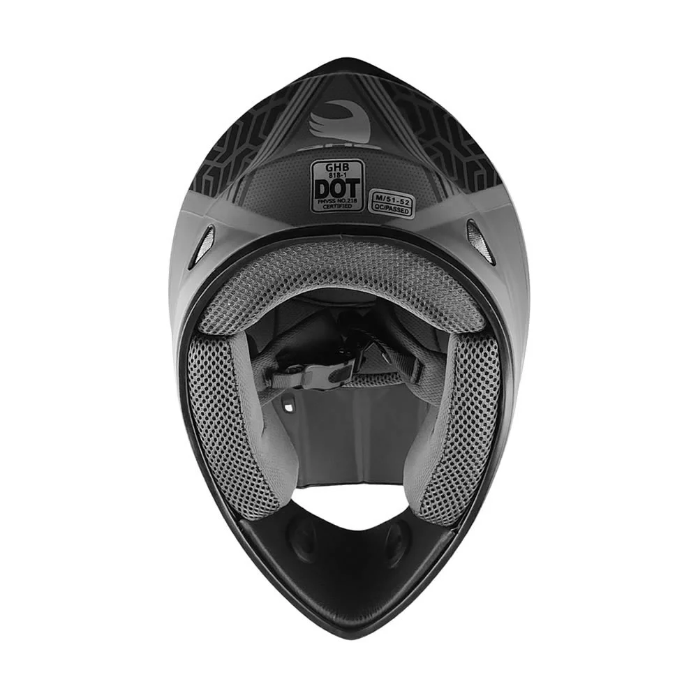CASCO NIÑO GHB 818 DOT GRID NEGRO GRIS MATE