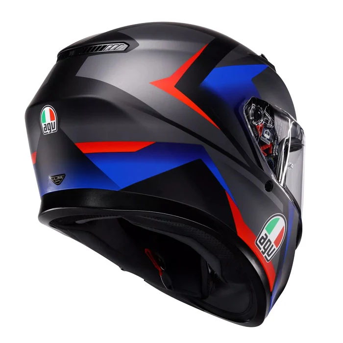 CASCO AGV K3 (2023) STRIGA NEGRO/AZUL/ROJO