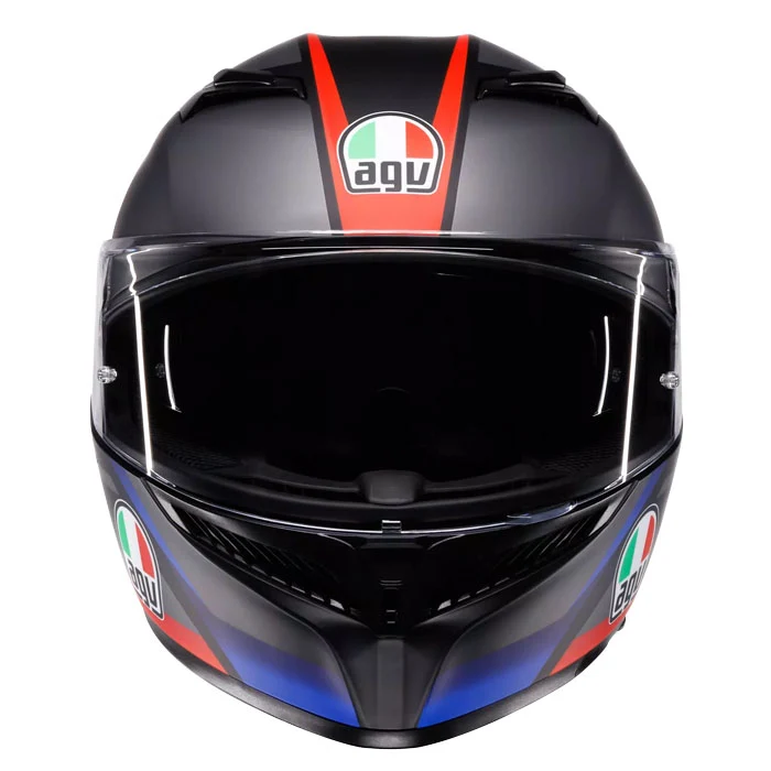 CASCO AGV K3 (2023) STRIGA NEGRO/AZUL/ROJO