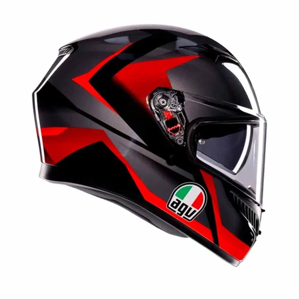 CASCO AGV K3 (2023) STRIGA NEGRO/GRIS/ROJO