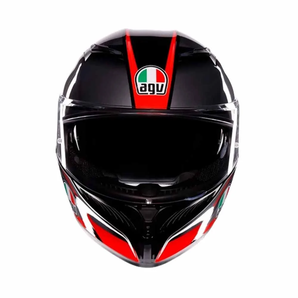 CASCO AGV K3 (2023) STRIGA NEGRO/GRIS/ROJO