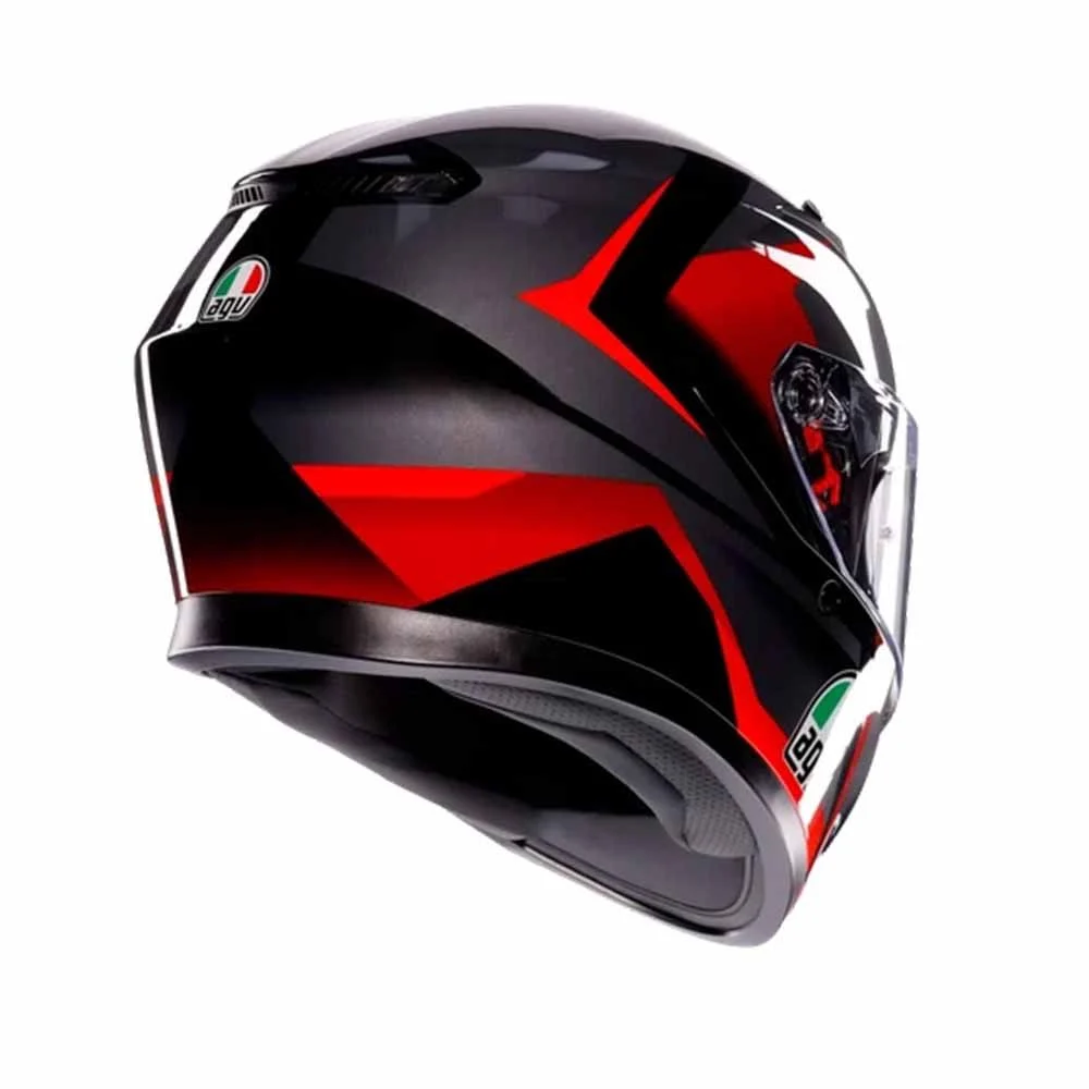 CASCO AGV K3 (2023) STRIGA NEGRO/GRIS/ROJO
