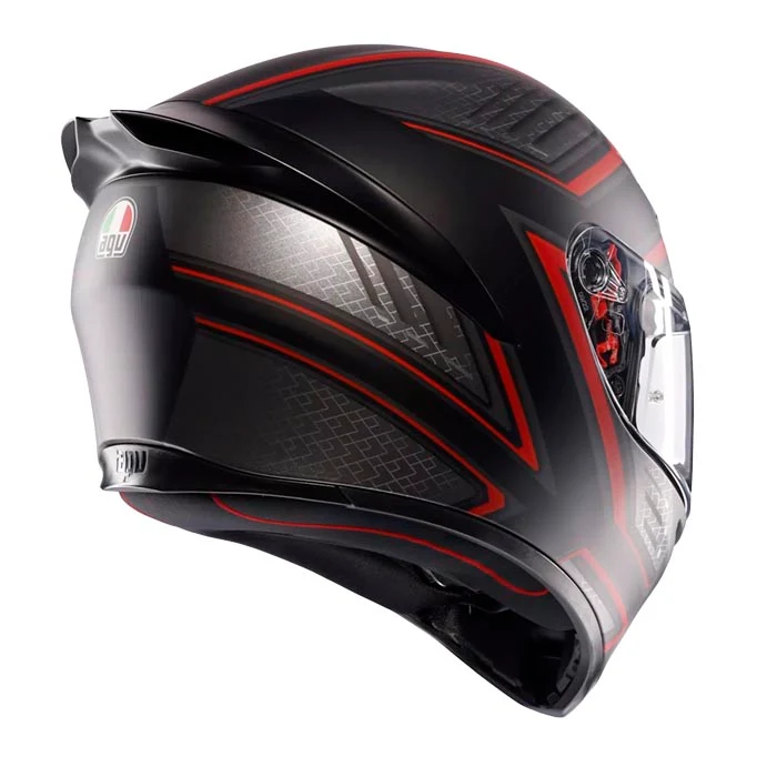 CASCO AGV K1 S SLING NEGRO MATTE ROJO