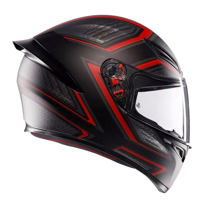 CASCO AGV K1 S SLING NEGRO MATTE ROJO