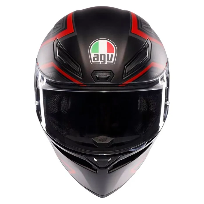 CASCO AGV K1 S SLING NEGRO MATTE ROJO