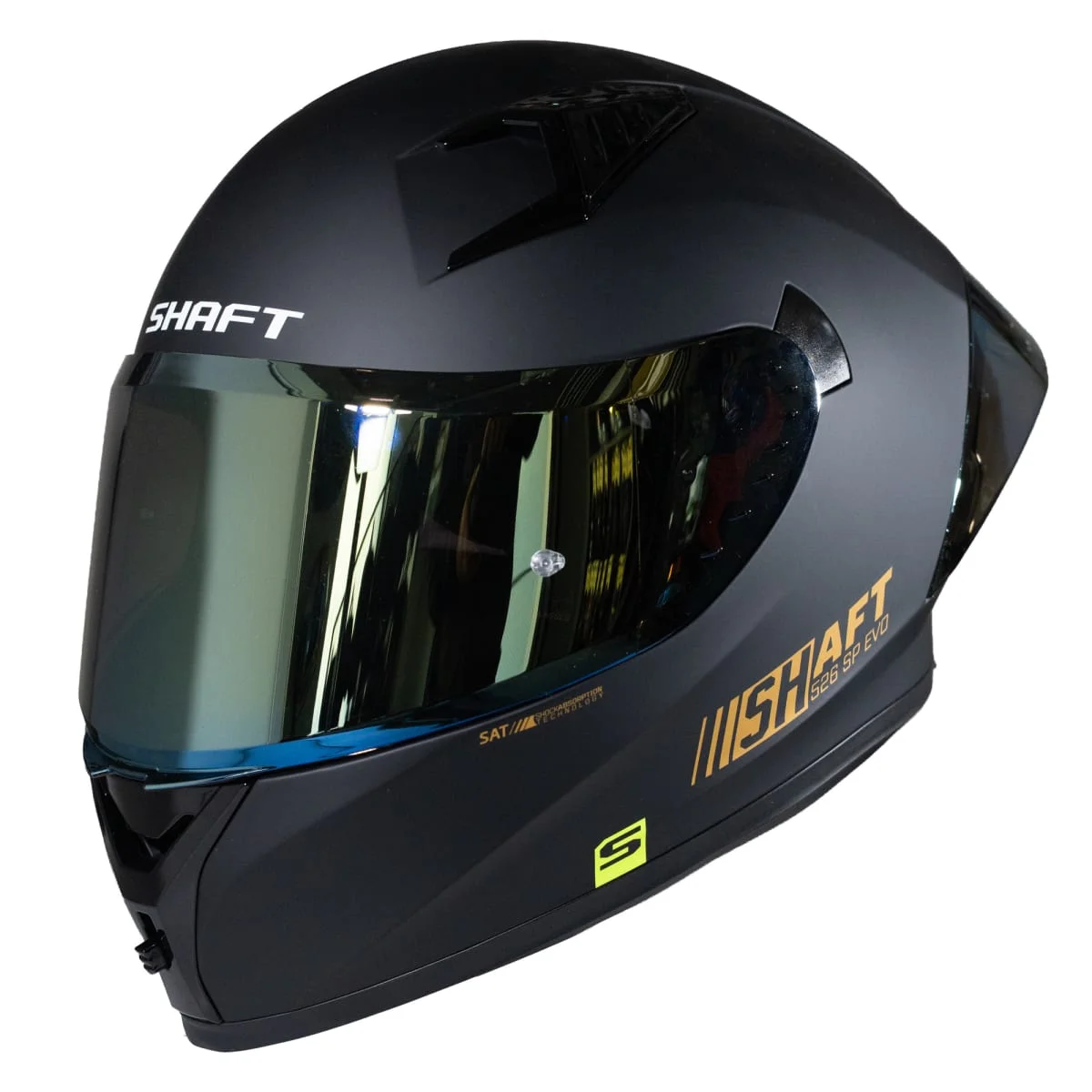 CASCO SHAFT 526SP EVO SOLID N.M DO VISOR DORADO
