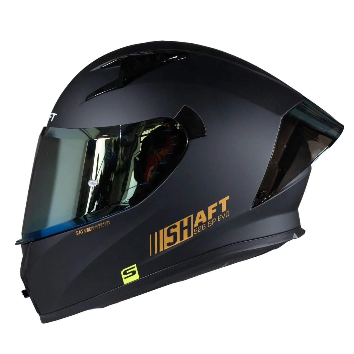 CASCO SHAFT 526SP EVO SOLID N.M DO VISOR DORADO