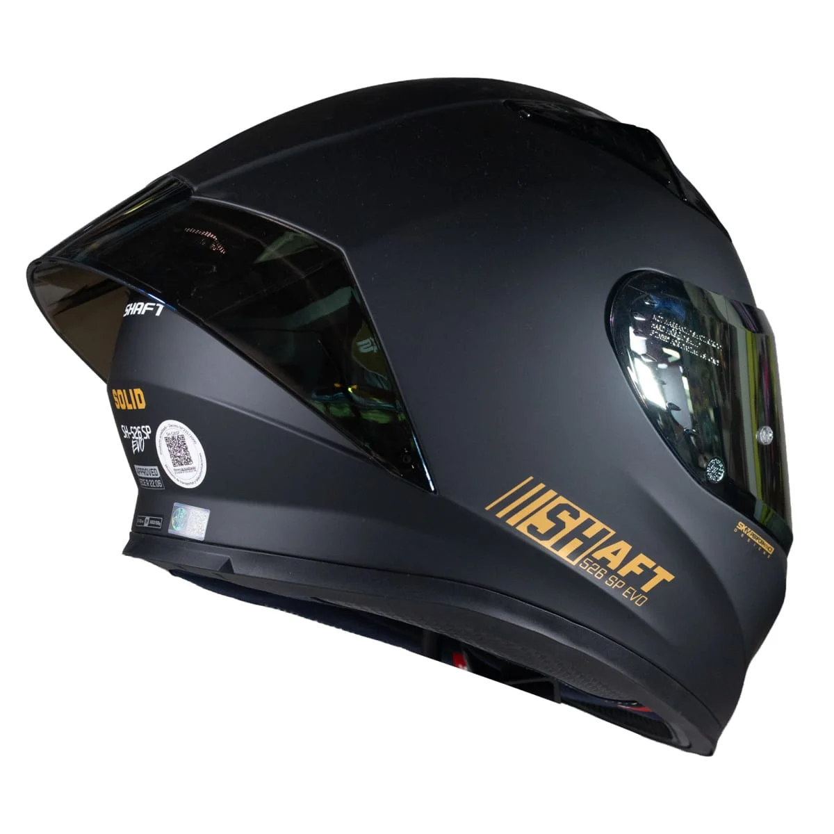 CASCO SHAFT 526SP EVO SOLID N.M DO VISOR DORADO