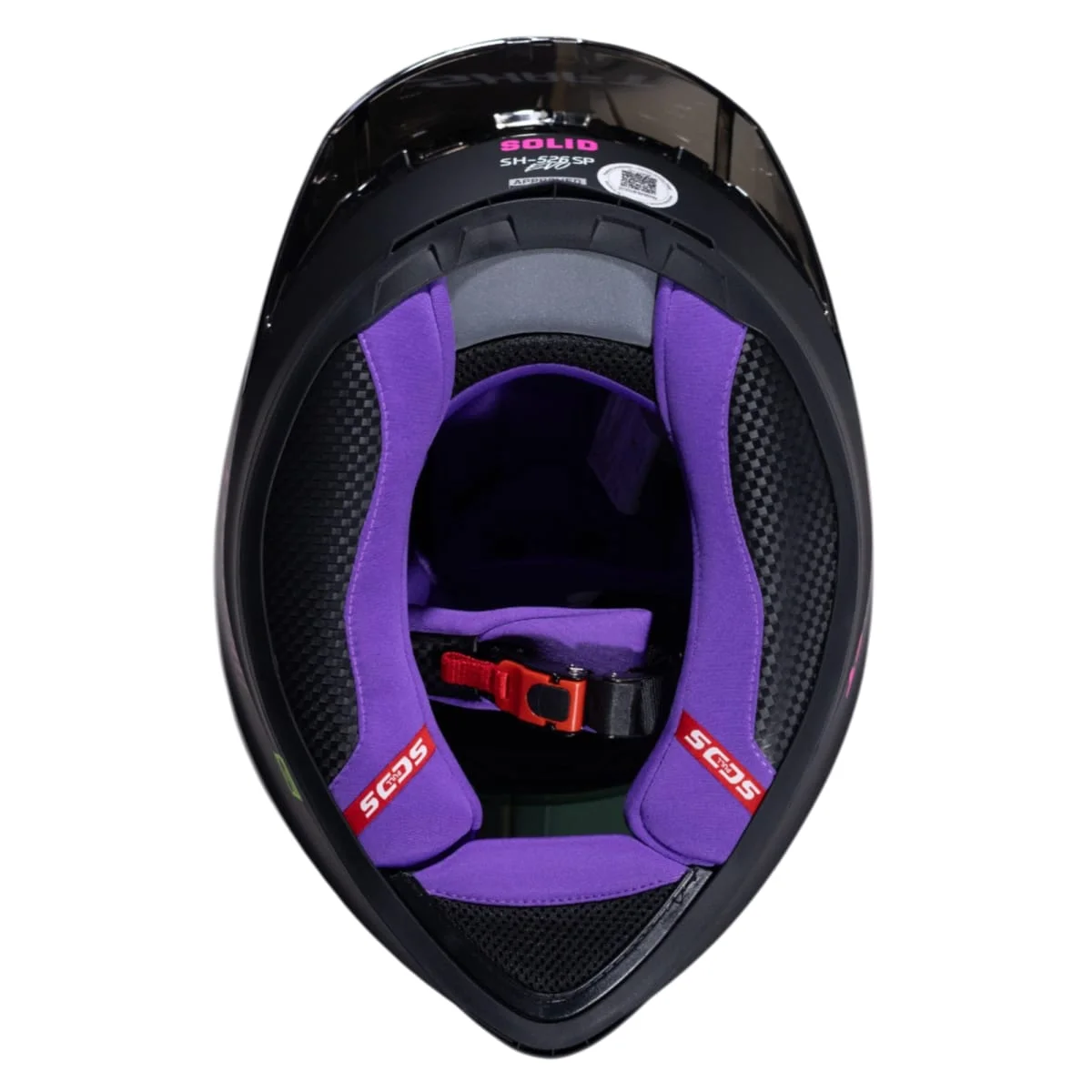 CASCO SHAFT 526SP EVO SOLID NEGRO MATE FUCSIA VISOR FUCSIA
