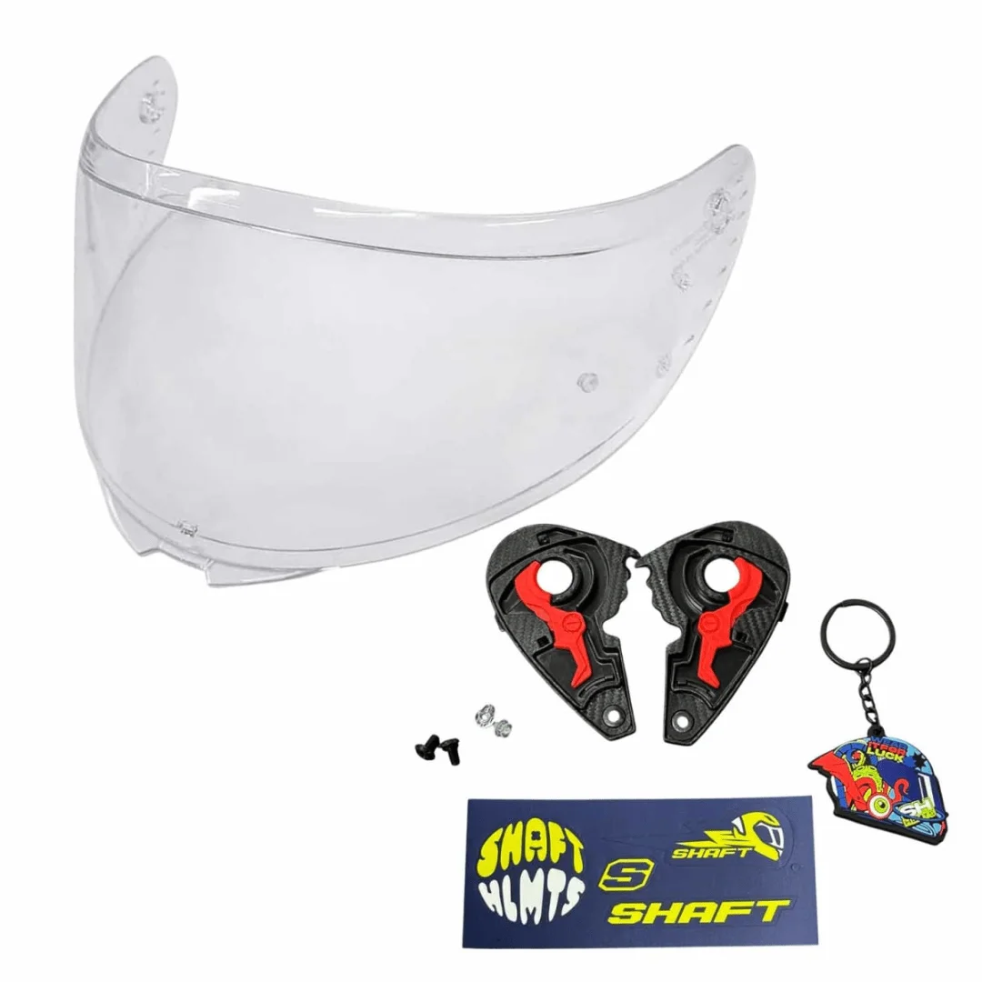 CASCO SHAFT 526SP EVO SOLID NEGRO MATE ROJO VISOR ROJO