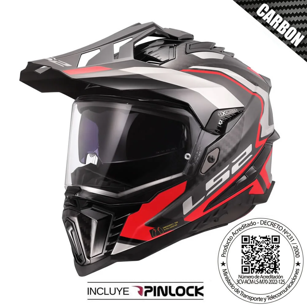CASCO LS2 MX701 EXPLORER C FRONTIER II ROJO MATE