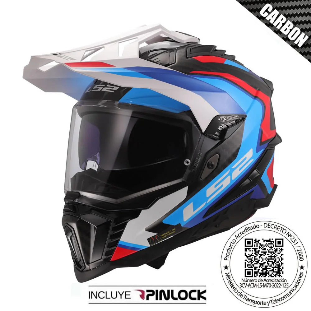 CASCO LS2 MX701 EXPLORER C FRONTIER II BLANCO AZUL