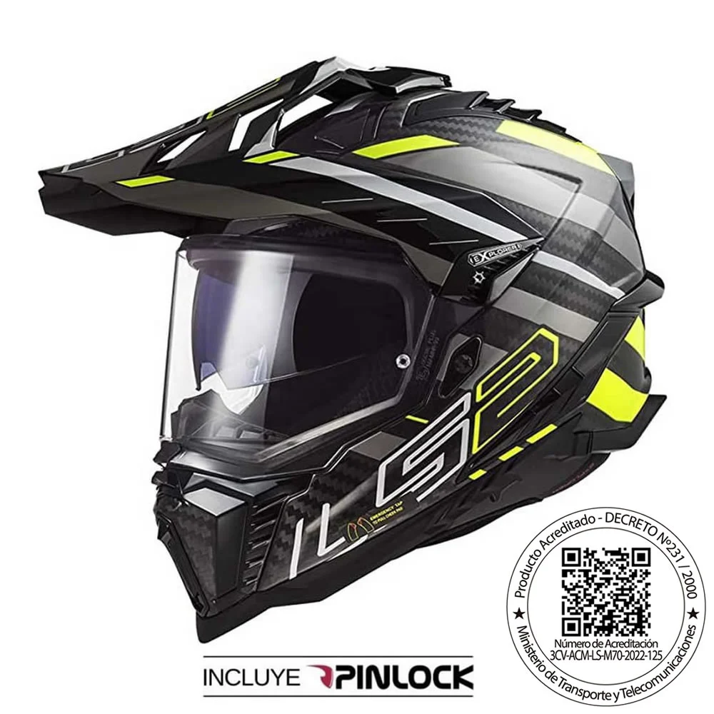 CASCO LS2 MX701 EXPLORER C EDGE NGRO AMAR TIT