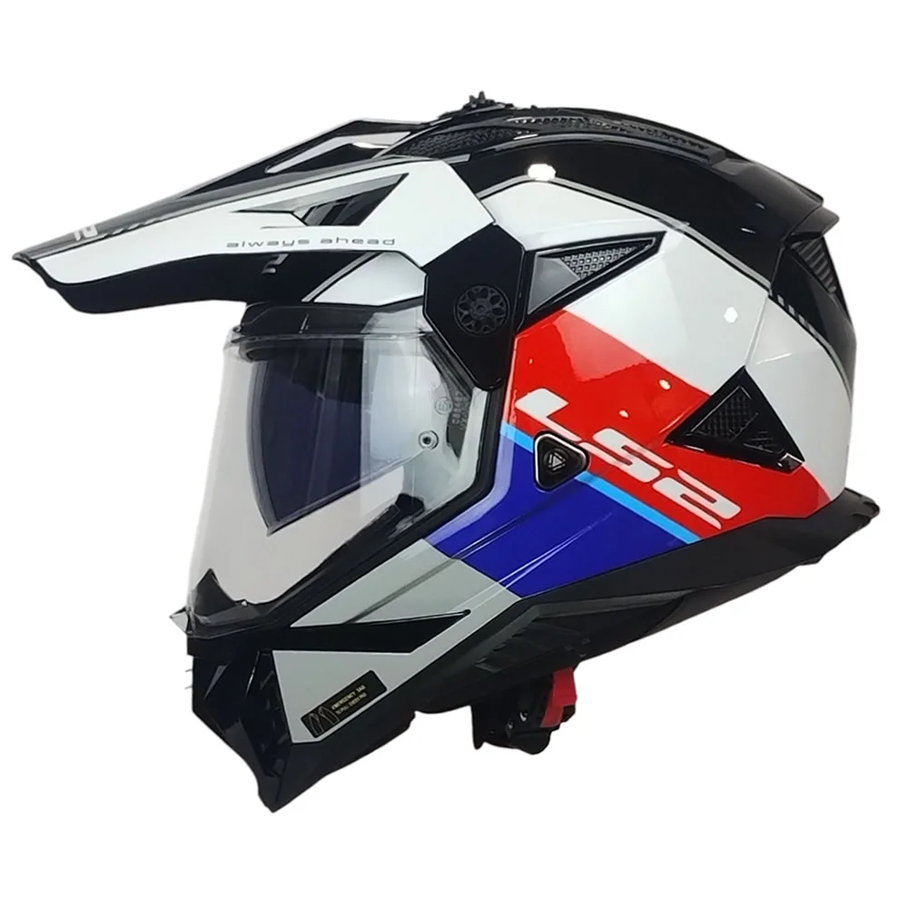 CASCO LS2 MX702 PIONEER II RALLY ROJO BLANCO AZUL