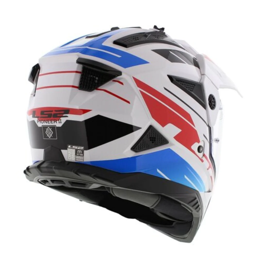 CASCO LS2 MX702 PIONEER II NAMIB BLANCO AZUL ROJO