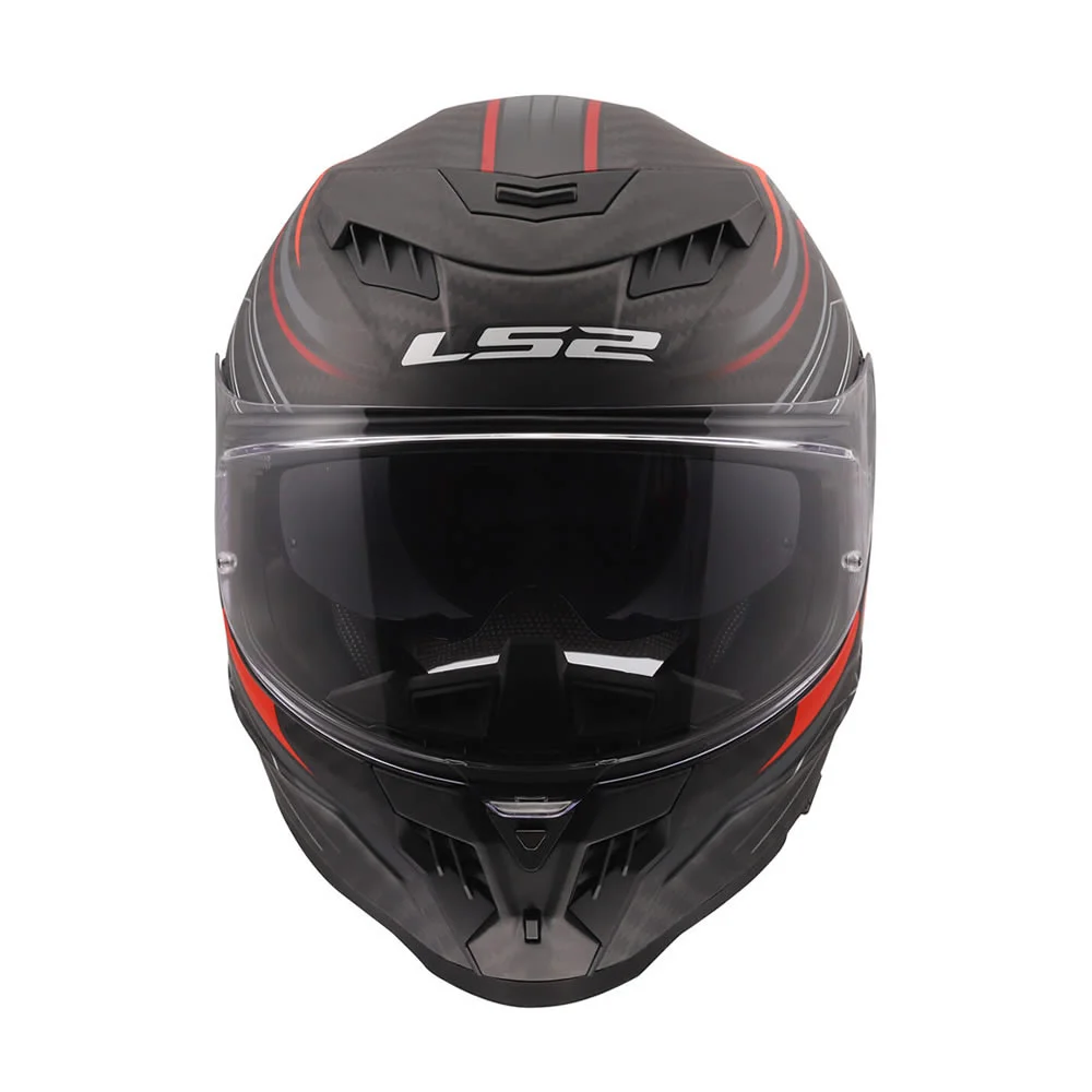CASCO LS2 FF807 DRAGON CARBON SUBIC ROJO MATE