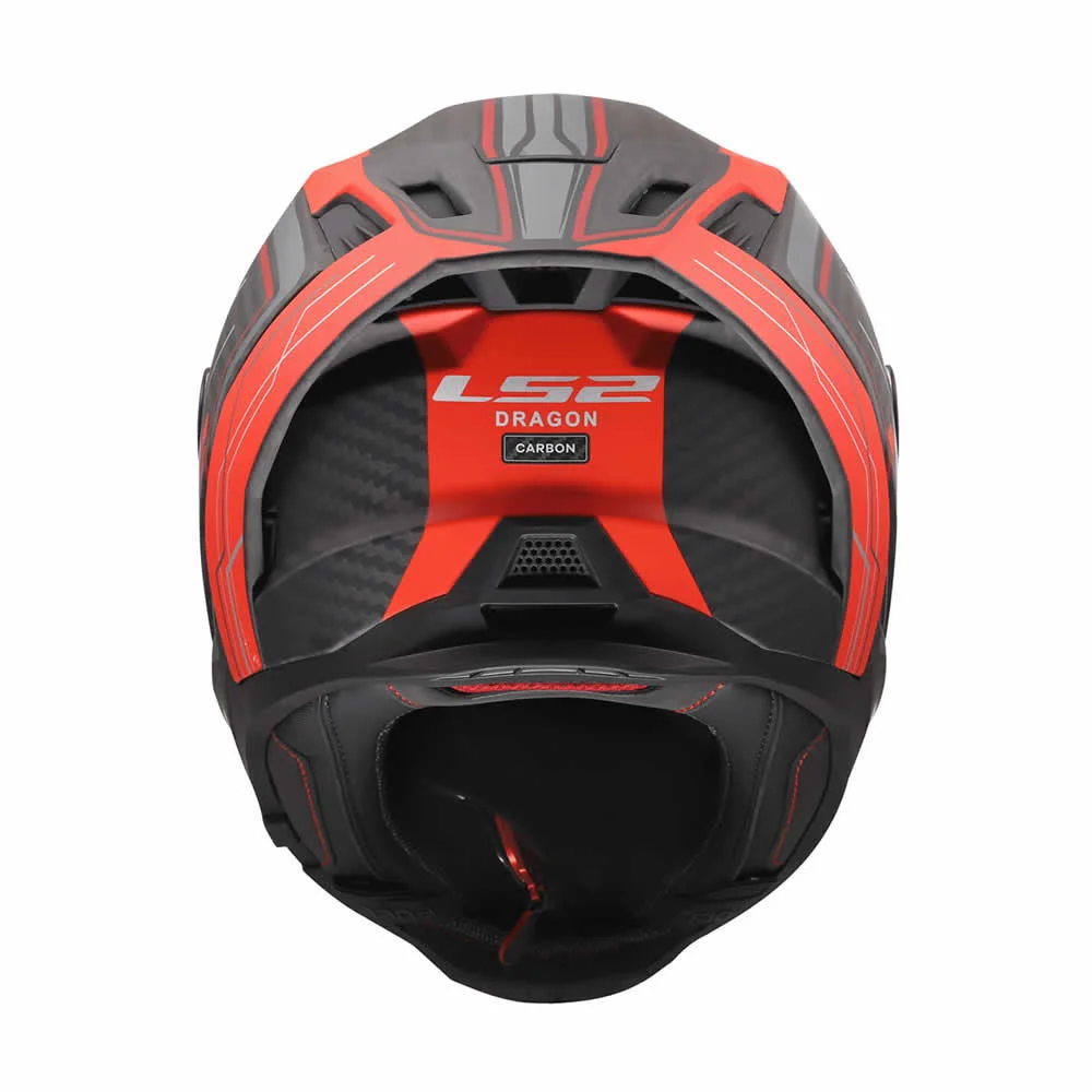 CASCO LS2 FF807 DRAGON CARBON SUBIC ROJO MATE