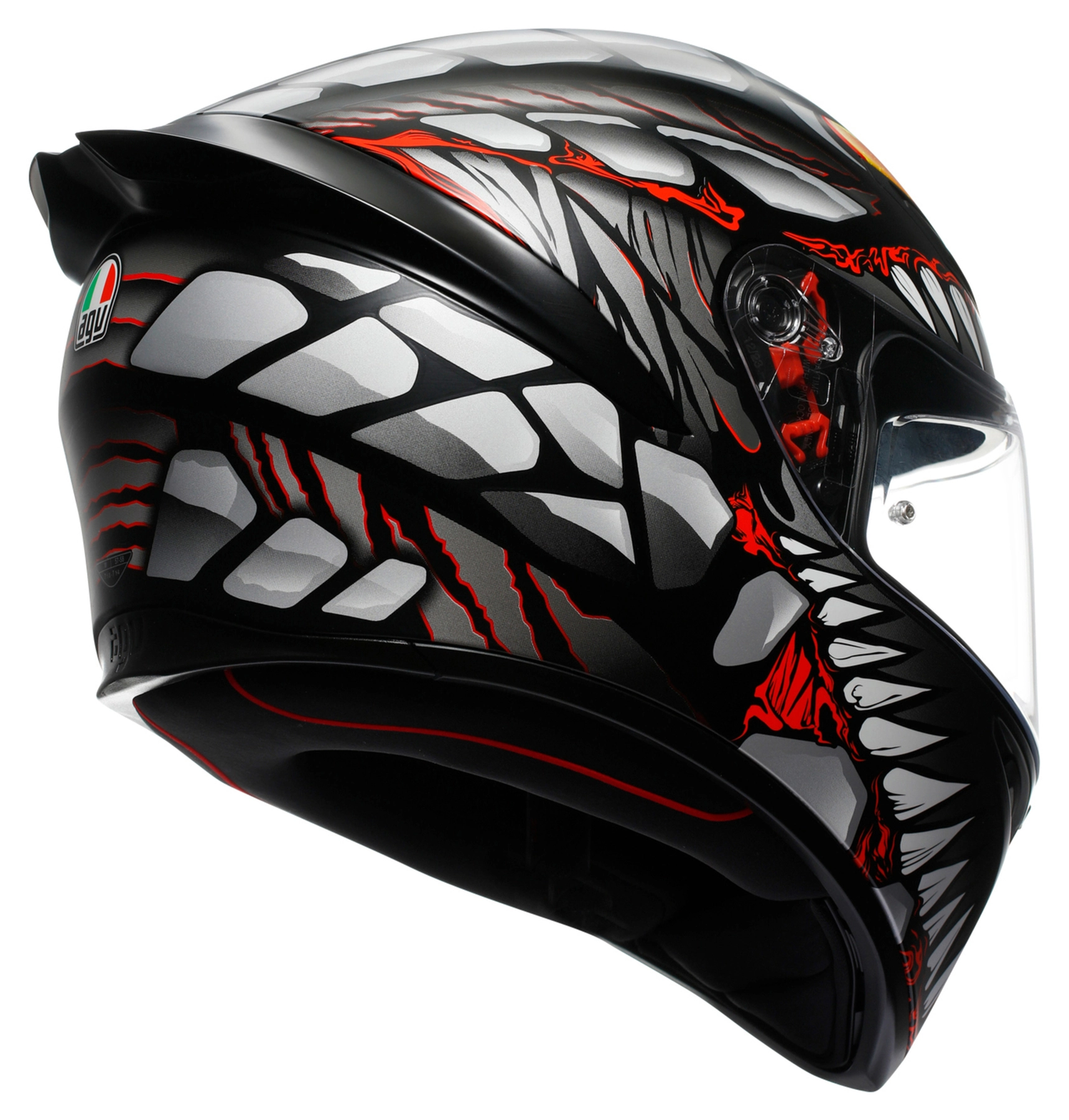CASCO AGV K1 S (2023) LYZARD NEGRO/ROJO/GRIS
