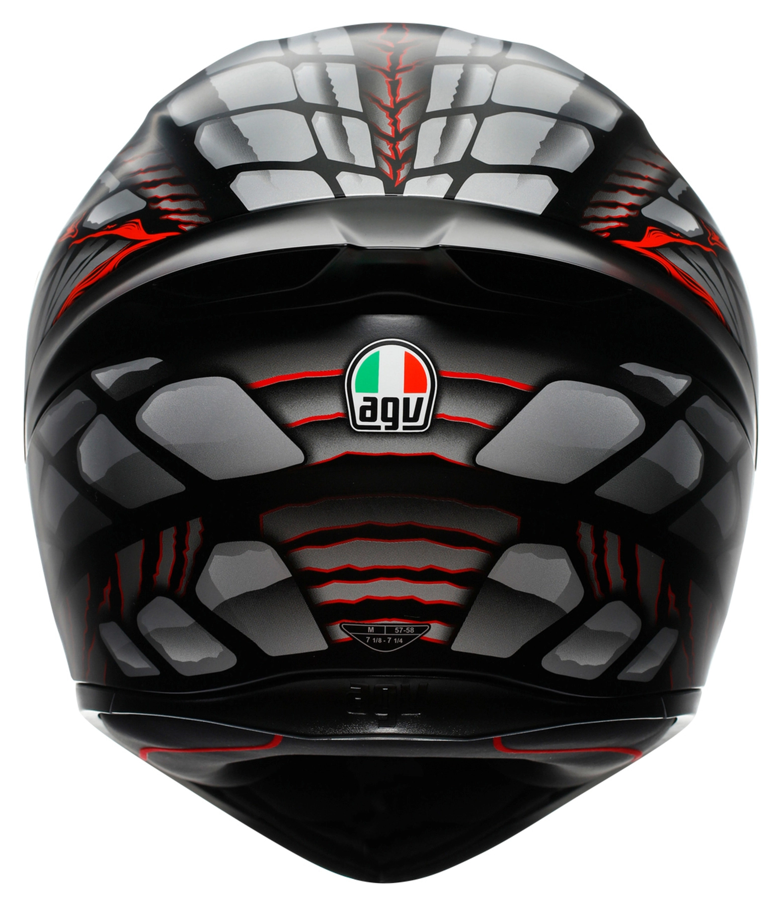 CASCO AGV K1 S (2023) LYZARD NEGRO/ROJO/GRIS