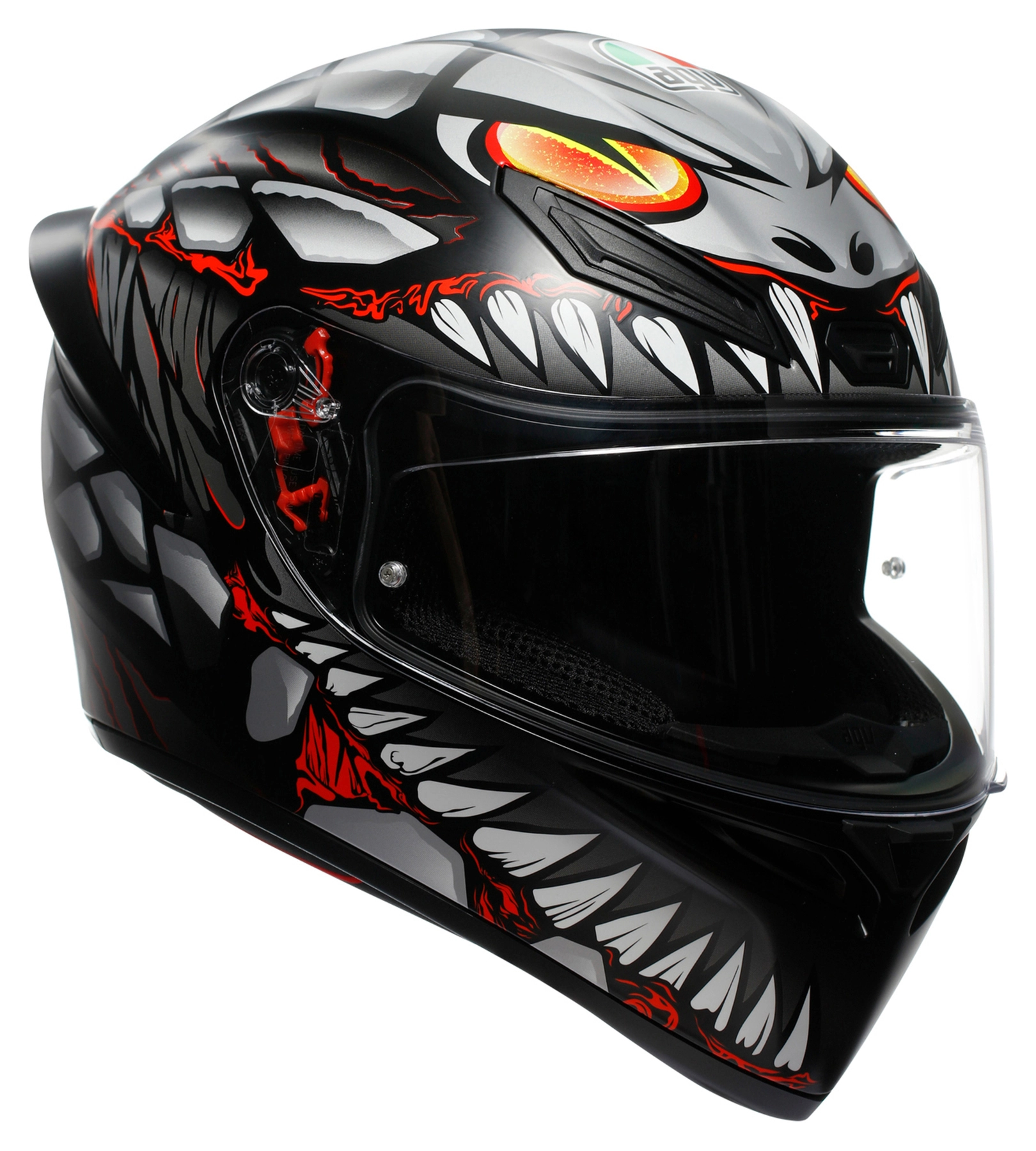 CASCO AGV K1 S (2023) LYZARD NEGRO/ROJO/GRIS