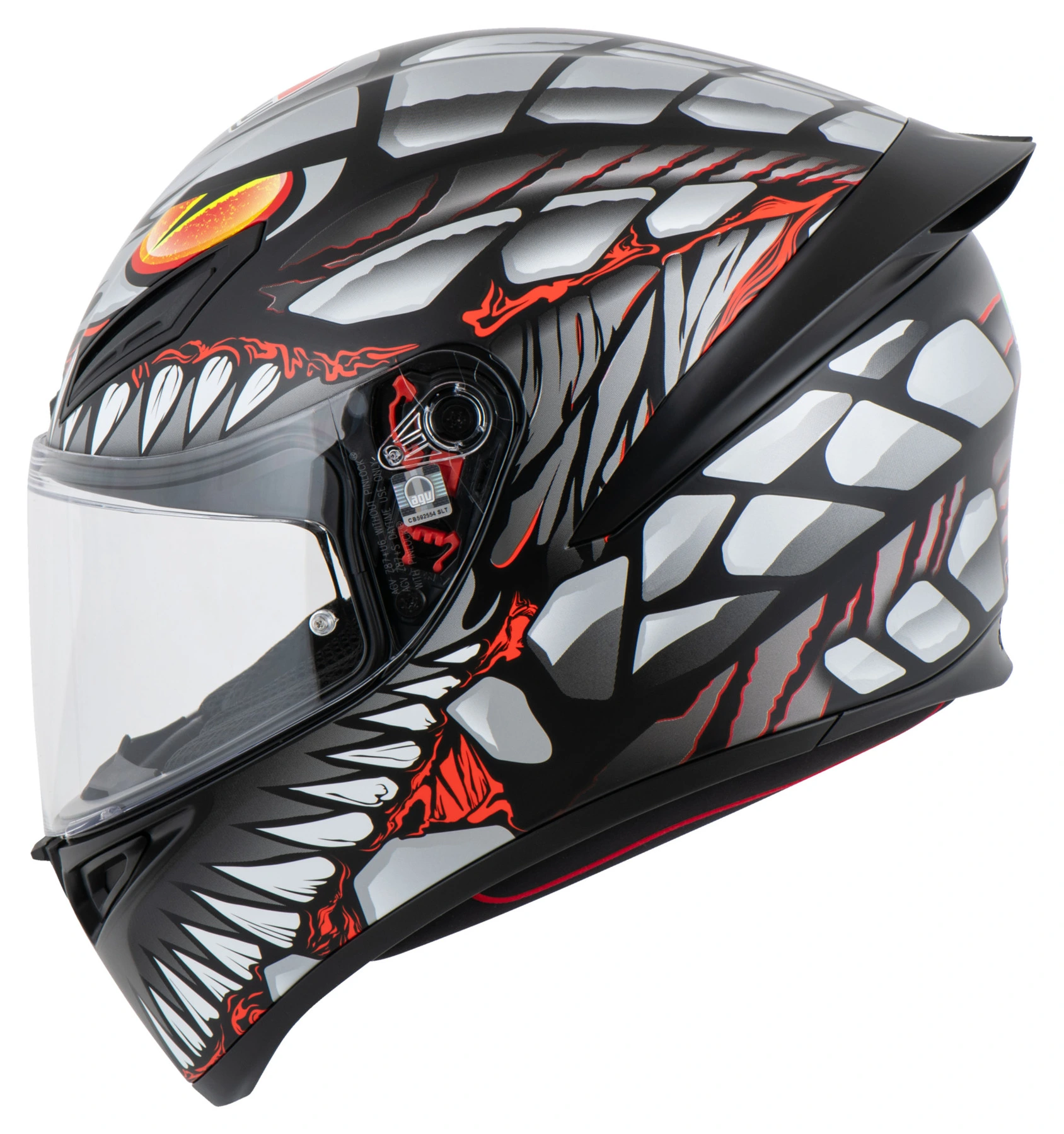 CASCO AGV K1 S (2023) LYZARD NEGRO/ROJO/GRIS