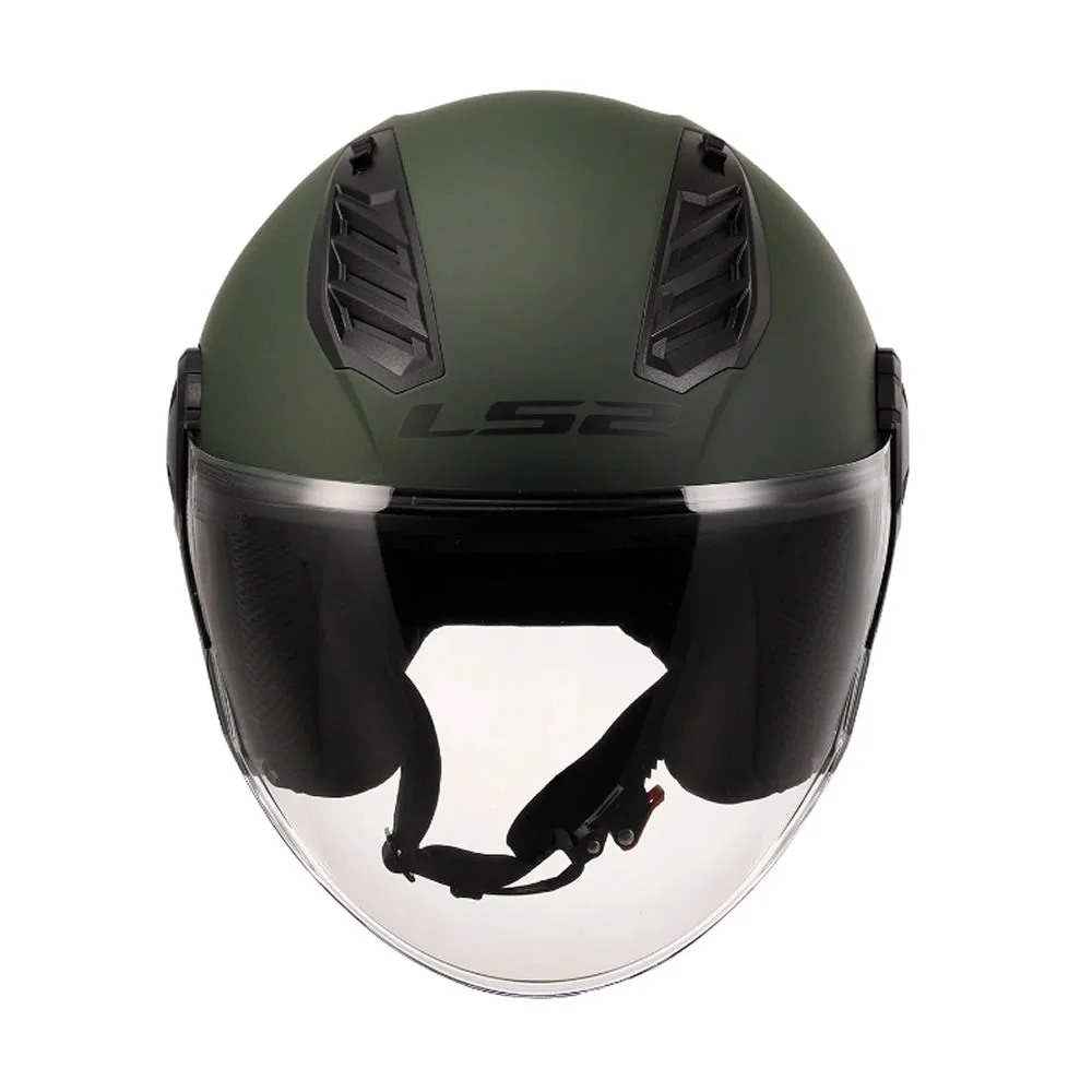 CASCO ABIERTO LS2 OF616 AIRFLOW II VERDE MILITAR