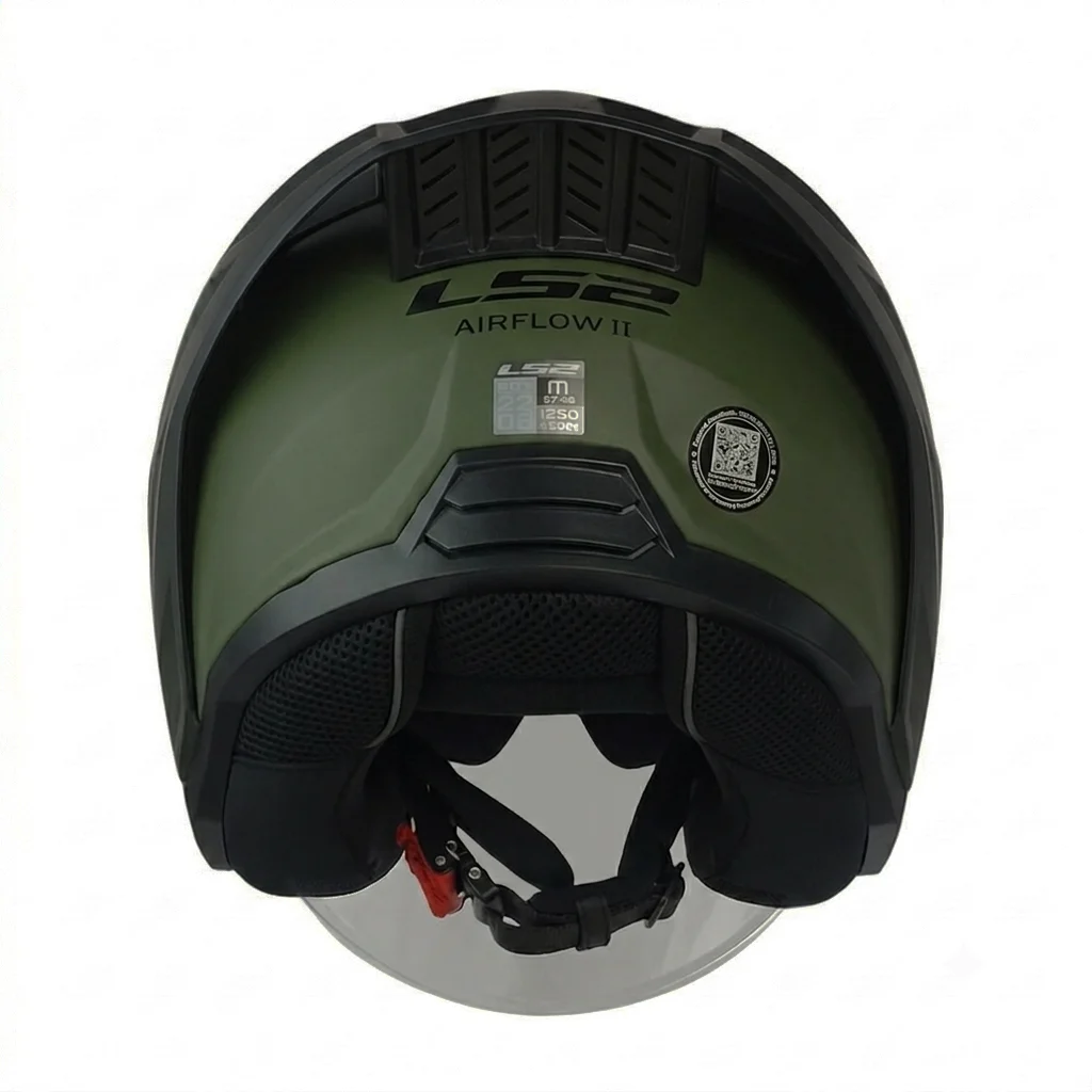 CASCO ABIERTO LS2 OF616 AIRFLOW II VERDE MILITAR