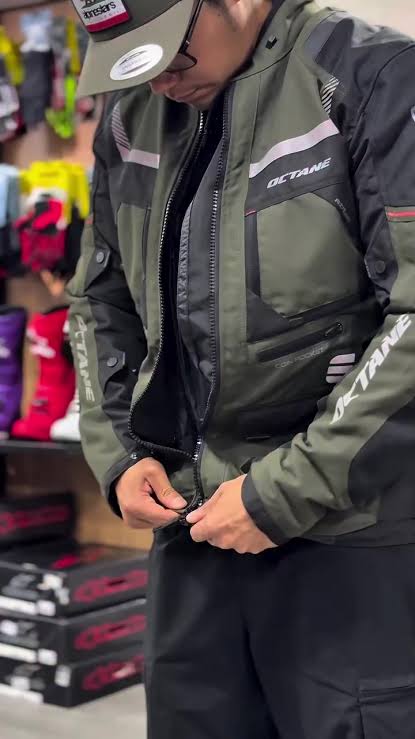 CHAQUETA OCTANE HURRICANE NEGRO VERDE OSCURO