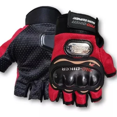 GUANTE PROBIKER SIN DEDOS ROJO