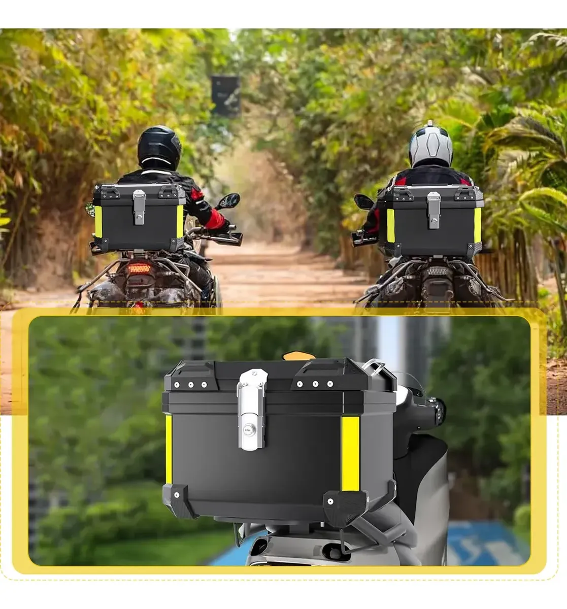 MALETA TOPCASE P/MOTO PVC 57 LITROS