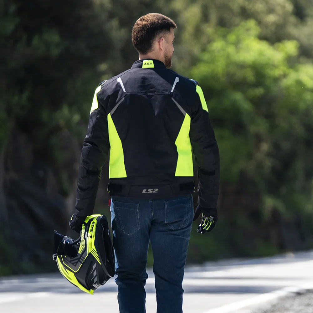 CHAQUETA LS2 ZOOM NEGRA AMARILLA