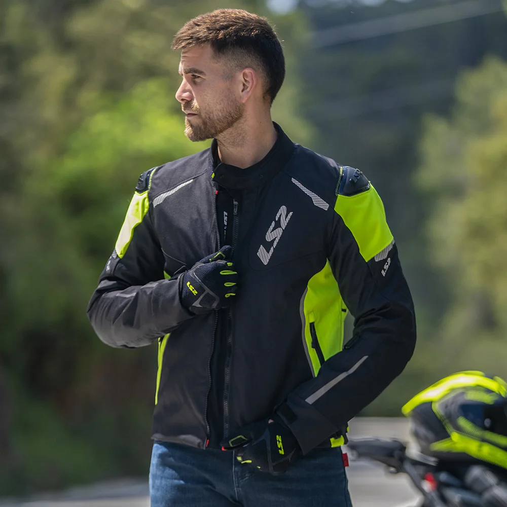 CHAQUETA LS2 ZOOM NEGRA AMARILLA