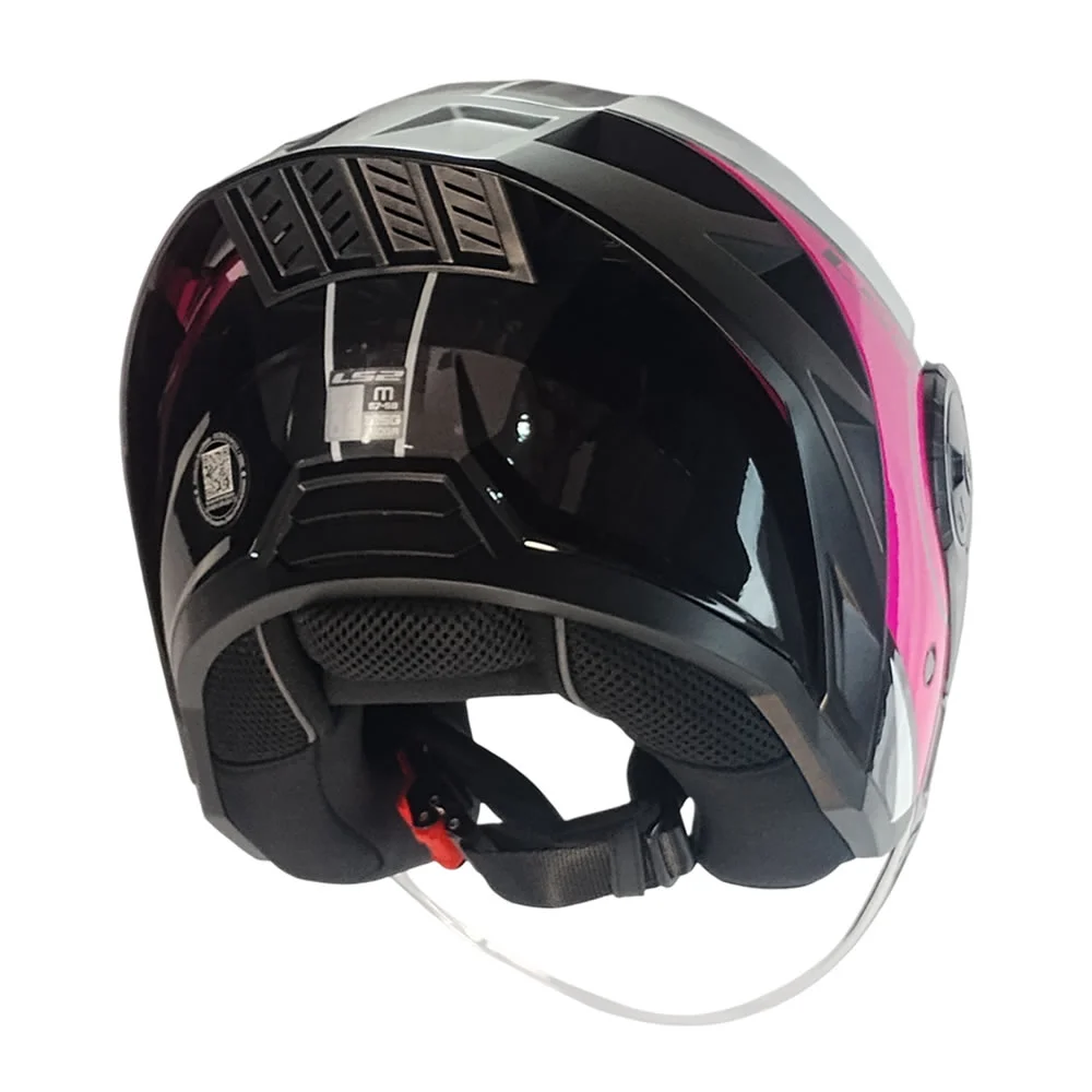CASCO ABIERTO LS2 OF616 AIRFLOW II COVER BLANCO ROSA