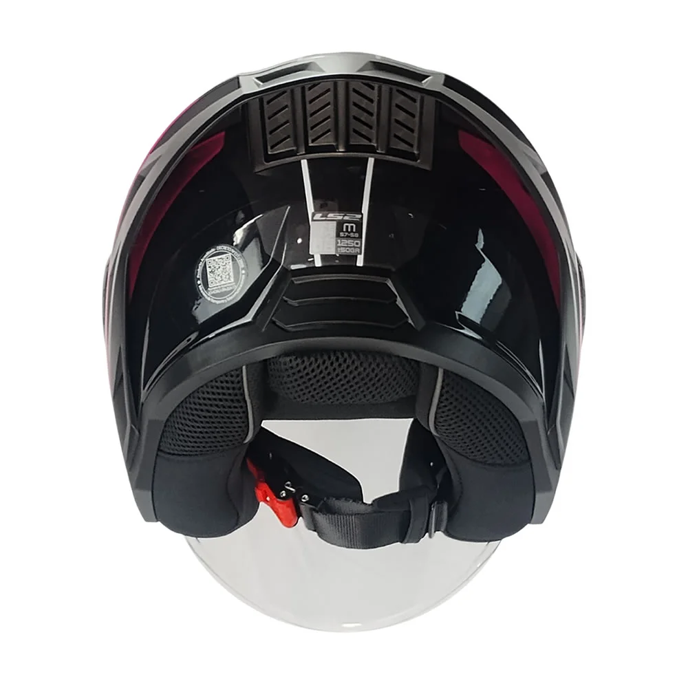 CASCO ABIERTO LS2 OF616 AIRFLOW II COVER BLANCO ROSA