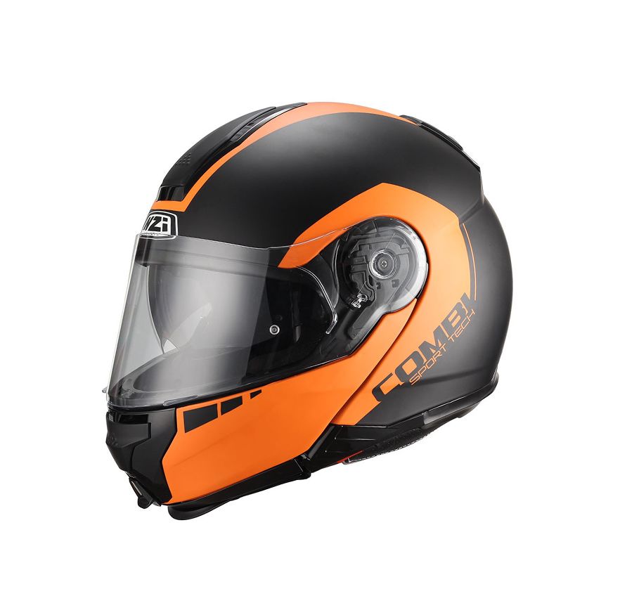 CASCO NZI COMBI DUO BANDS NEGRO NARANJO