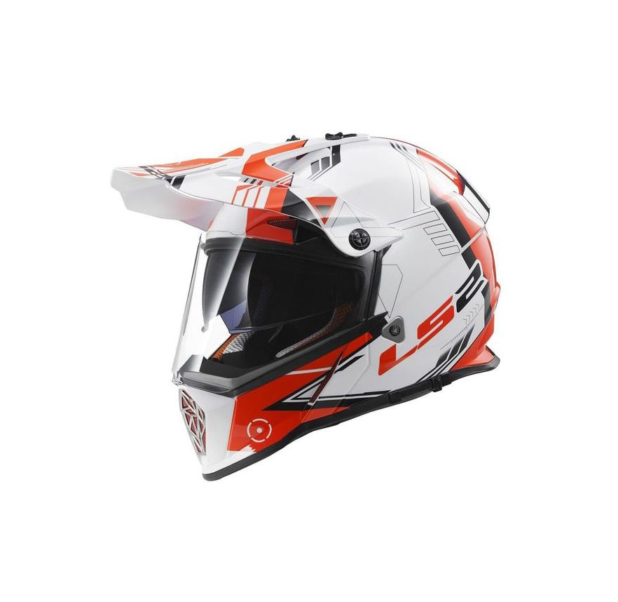 CASCO LS2 MX 436 PIONEER TRIGGER BLANCO NEGRO ROJO