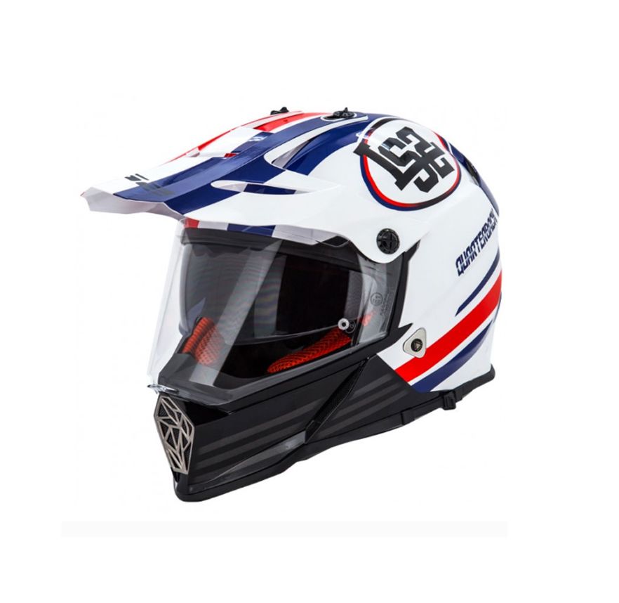 CASCO LS2 MX 436 PIONEER QUARTERBACK BCO ROJO AZUL