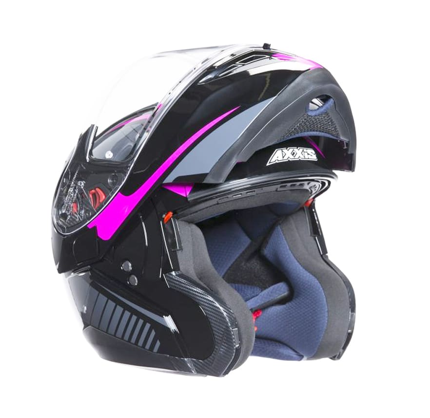 CASCO AXXIS OPTIMUS QUEST NEGRO/PURPURA