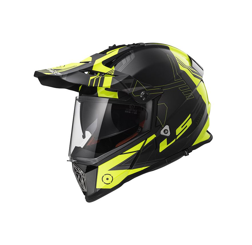 CASCO LS2 MX 436 PIONEER TRIGGER NEGRO AMARILLO