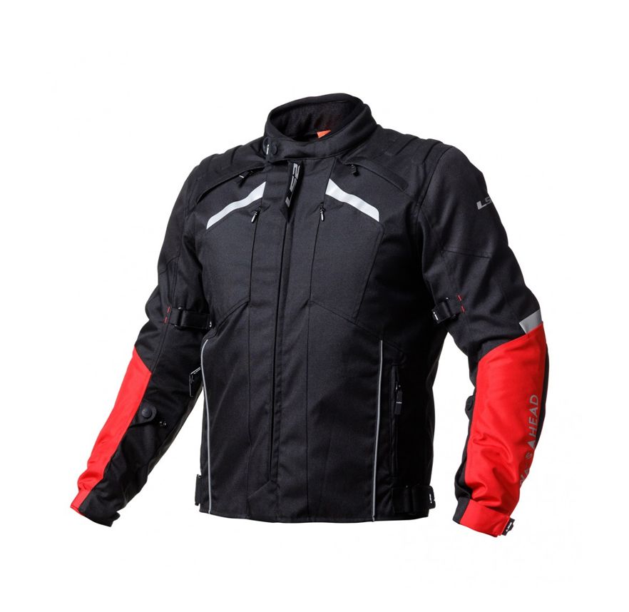 CHAQUETA LS2 SERRA HOMBRE NEGRO/ROJO