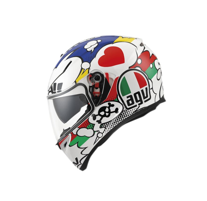 CASCO AGV K3 COMIC BLANCO